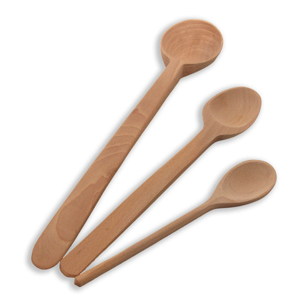 Beechwood 4 Piece Mixing Spoon Set