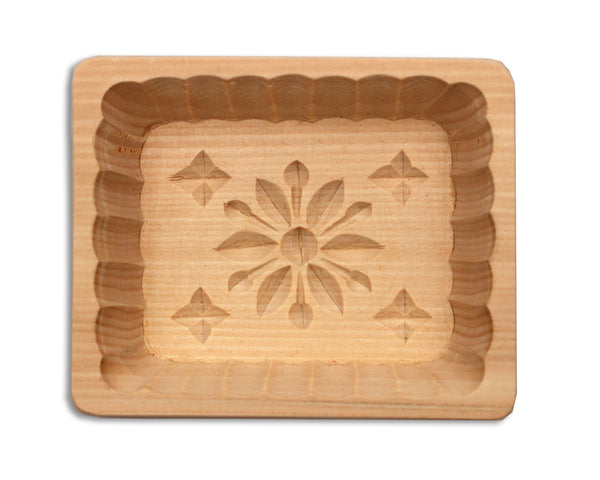 Traditional Polish Dainty Flower Wooden Butter Mold